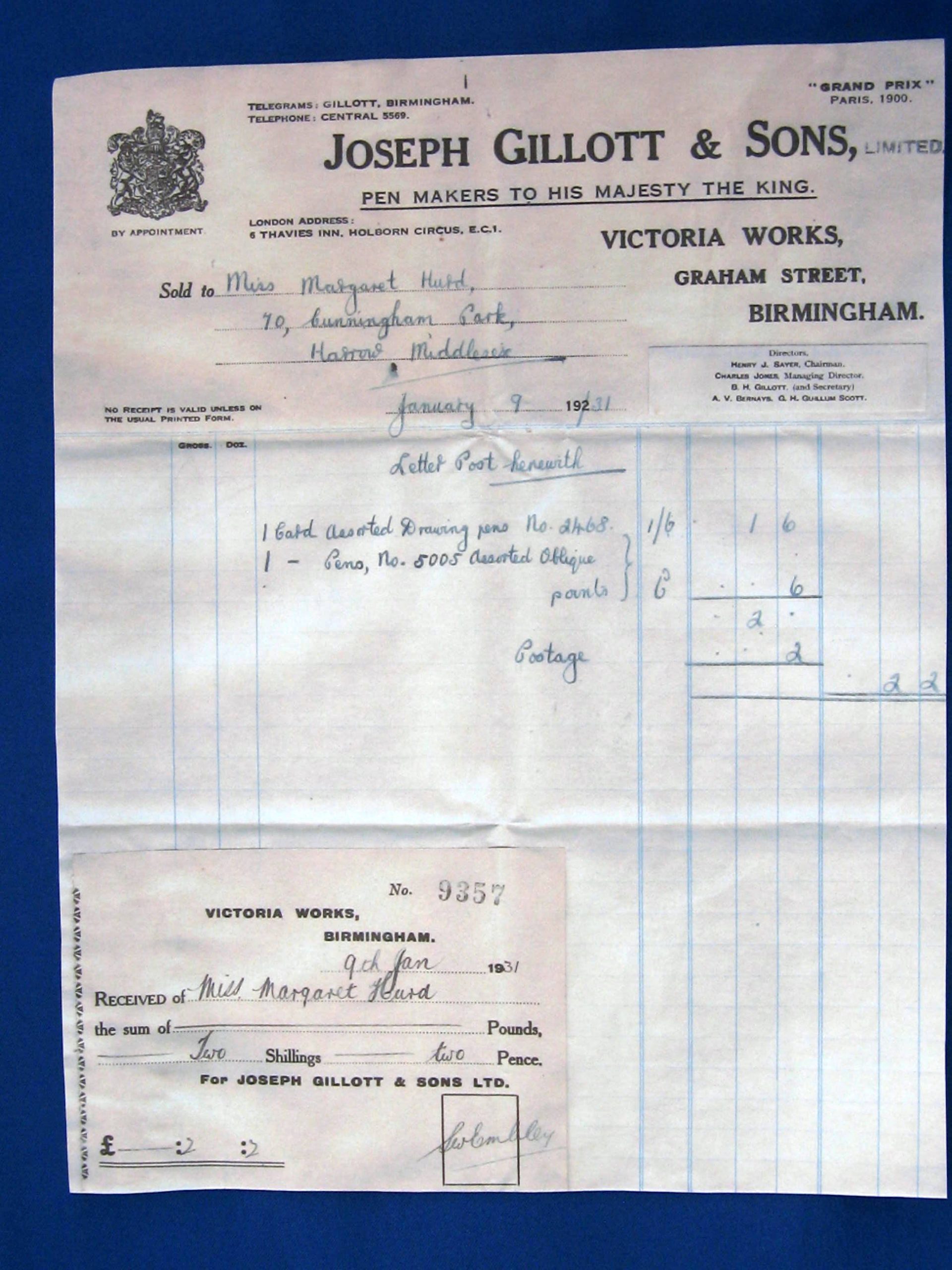 Old Invoice from 1931 | ABC LloydABC Lloyd